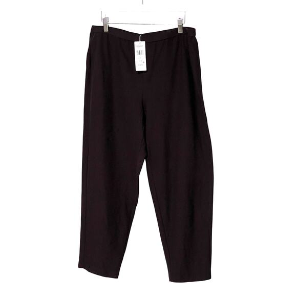 EILEEN FISHER WOMENS SIZE LARGE DRESS TAPERED ANKLE PANT PURPLE MINIMAL NEW - Picture 3 of 14